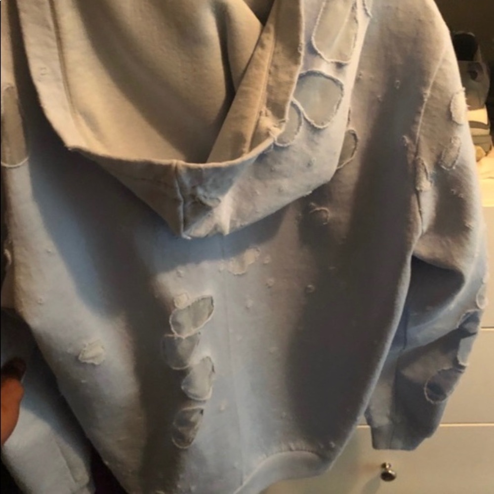 Men’s Givenchy Hoodie Light Blue Size Medium